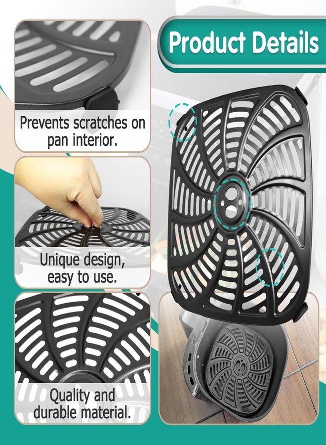 Gfdoso 8QT Air Fryer Grill Plate for Gourmia GAF838 GAF856 GAF826 Air Fryers, 9.8''×9.8'' Square Air Fryer Tray Replacement for Gourmia, Nonstick Air Fryer Grill Pan for Gourmia 8QT Air Fryer - Image 4